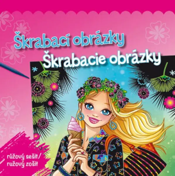 Škrabací obrázky / Škrabacie obrázky - růžový sešit/růžový zošit