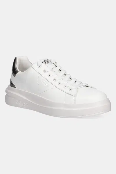Kožené tenisky Guess ELBINA bílá barva, FLJBIN LEA12