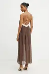 Šaty Patrizia Pepe hnědá barva, maxi, 2A2922 A585