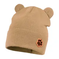 Dětská bavlněná čepice Jamiks BARRIGO hnědá barva, z tenké pleteniny, JWH058