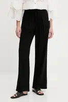 Kalhoty Answear.LAB dámské, černá barva, široké, high waist