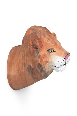 Nástěnný věšák ferm LIVING Lion oranžová barva