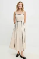 Šaty Answear.LAB béžová barva, maxi