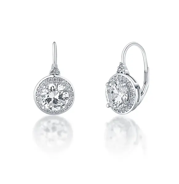 JVD Krásné stříbrné náušnice se zirkony SVLE1120XH2BI00