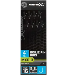 Matrix návazec mxc-3 boilie pin rigs barbless 10 cm - size 12 0,20 mm