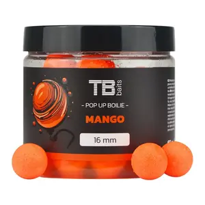 Tb baits plovoucí boilie pop-up mango + nhdc 65 g - 12 mm