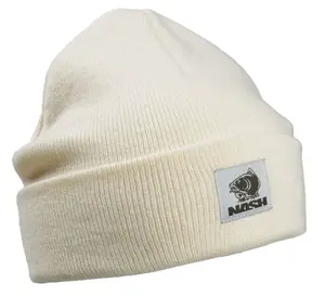 Nash čepice make it happen badge beanie hat ecru