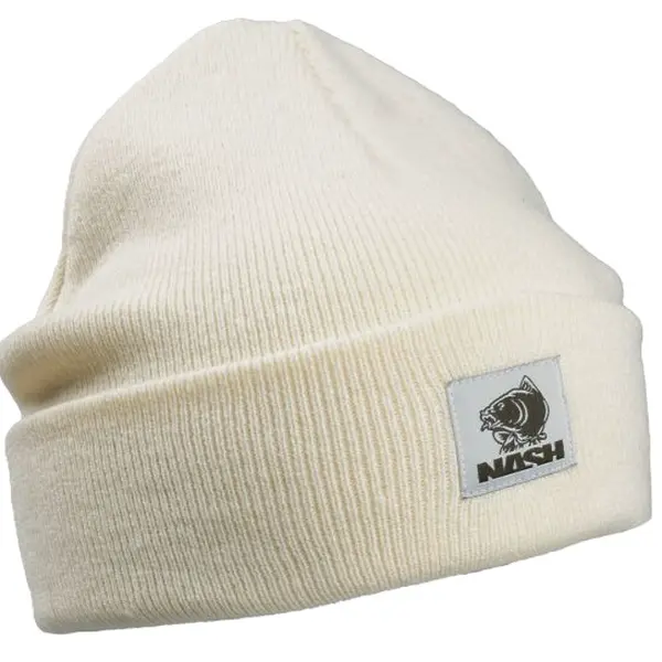 Nash čepice make it happen badge beanie hat ecru