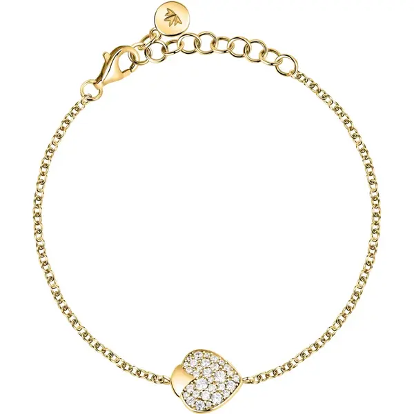 Morellato Třpytivý pozlacený náramek se srdíčkem Istanti SAVZ18