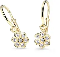 Cutie Jewellery Zlaté dětské náušnice C2746-10-X-1 světle růžová