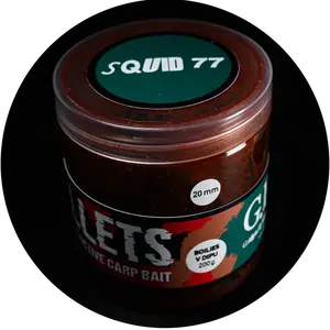 G.b.u. dipované boilies bullets squid 77 200 g - 24 mm