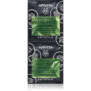 Apivita Express Beauty Moisturizing Face Mask Cucumber intenzivně hydratační pleťová maska 2x8 ml