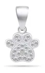 Brilio Silver Půvabný stříbrný přívěsek se zirkony Tlapička PT85W