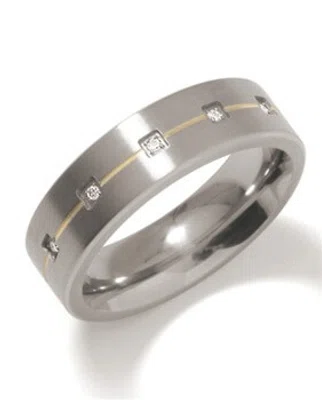 Boccia Titanium Snubní titanový prsten s diamanty 0101-19 54 mm