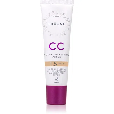 Lumene CC Color Correcting Cream CC krém pro jednotný tón pleti SPF 20 odstín 1.5 Fair (Warm) 30 ml