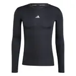 ADIDAS PERFORMANCE Funkčné tričko 'TECHFIT Compression Training Long Sleeve'  čierna / biela
