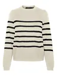 VERO MODA Sveter 'VMSaba'  svetlobéžová / čierna