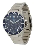 Emporio Armani Analógové hodinky  námornícka modrá / strieborná