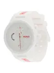 HUGO Analógové hodinky  oranžová / biela