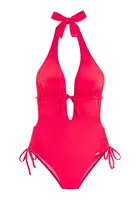 BUFFALO Jednodielne plavky  neónovo červená