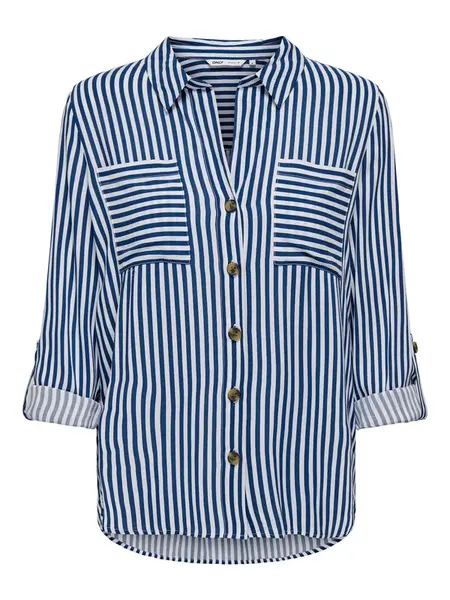 ONLY Blúzka 'ONLYasmin'  námornícka modrá / biela