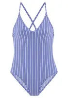VIVANCE Jednodielne plavky  svetlomodrá / biela