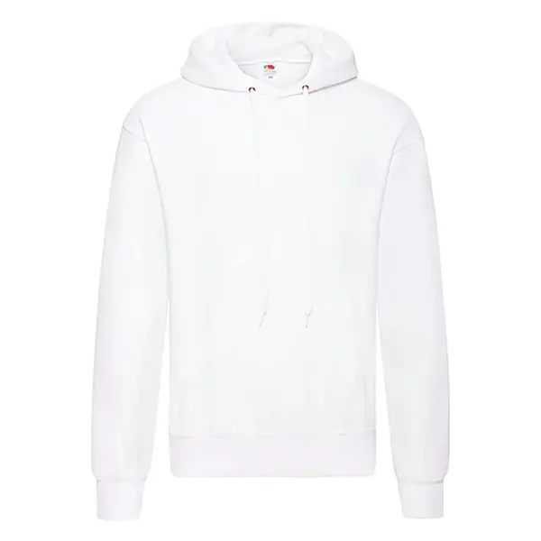 Pánská bílá mikina s kapucí Fruit of the Loom