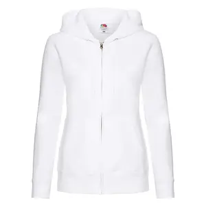 White hoodie zipped Fruit Of The loom