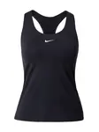 NIKE Športový top 'SWOOSH'  čierna / biela