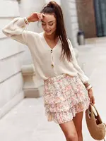 Beige cardigan Yups cwd0456. R65