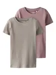 TWO SOON Tričko  sivá / staroružová