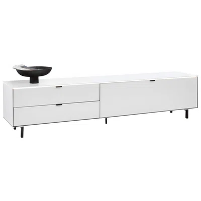 Dieter Knoll NÍZKÁ KOMODA, dub, bílá, 216,8/50,1/46 cm
