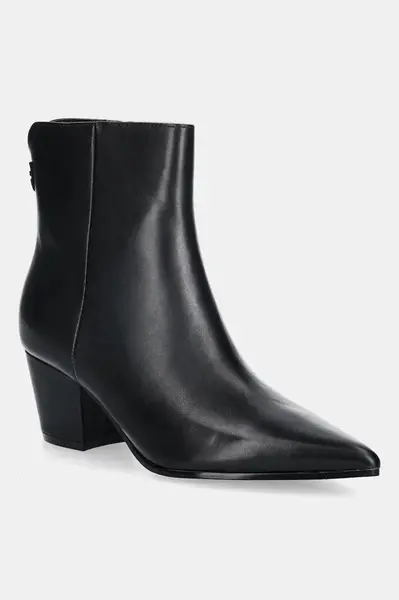 Kožené kotníkové boty Guess HALISA