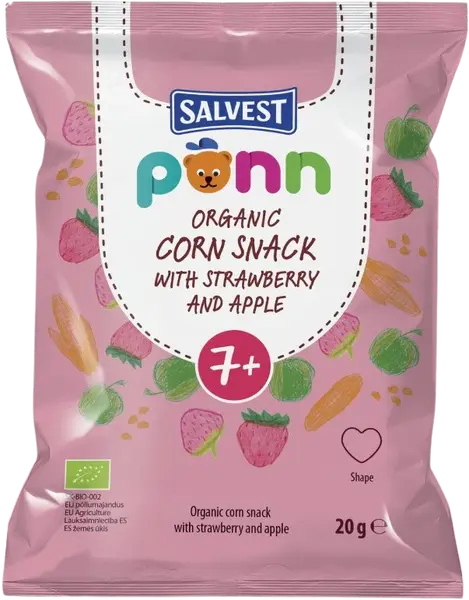 SALVEST Põnn BIO Jahodové chrumky, 1 x 20 g