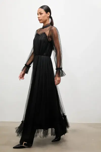 Šaty Answear.LAB černá barva, maxi