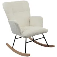 P & B HOUPACÍ ŽIDLE, dřevo, kov, textil, bílá