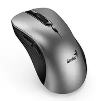 Myš bezdrátová, Genius Ergo 8100S AI 31030040404, stříbrno-černá, optická, 1600DPI
