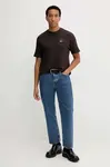 Bavlněné tričko Karl Lagerfeld Jeans pánské, černá barva, s aplikací, A1M17049