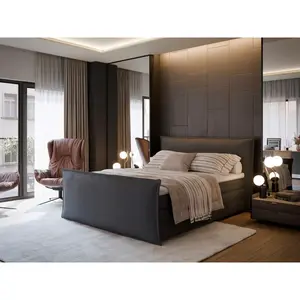 MID.YOU POSTEL BOXSPRING, 160/200 cm, šedá