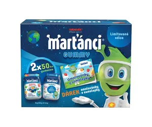 Marťánci Gummy 50+50 ks + omalovánky