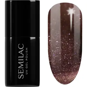 Semilac UV Hybrid Galaxy Flash gélový lak na nechty s použitím UV/LED lampy odtieň 823 Meta Rose 7 ml