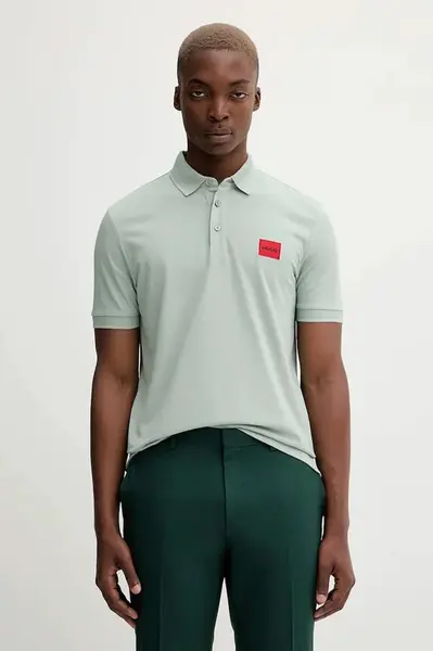 HUGO Bavlněné polo tričko HUGO Dereso222