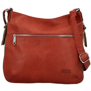 Módní dámská koženková crossbody kabelka Coveri Kisha, červená