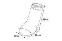 Flamingo ponožky pro psa - černé/šedé XS