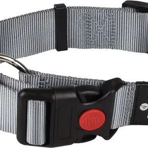 Flamingo Ziggi obojek - šedý 1 cm x 20-35 cm