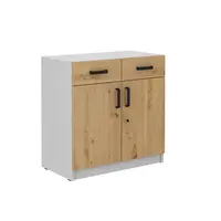 Spodní skříňka Malta 105 2F2S Barva korpusu: Šedá + Dub artisan