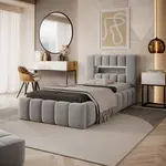 Postel Lamica 90 cm - dřevěný rám látka: Nube 3
