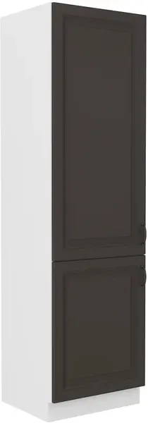 Vysoká skříňka pro vestavnou lednici Stilo 60 LO-210 2F Barva korpusu: Bílá, Barva dvířek: Grafit