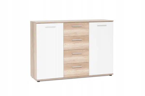 Komoda Justus 2 Barva korpusu: Bílá + Country grey