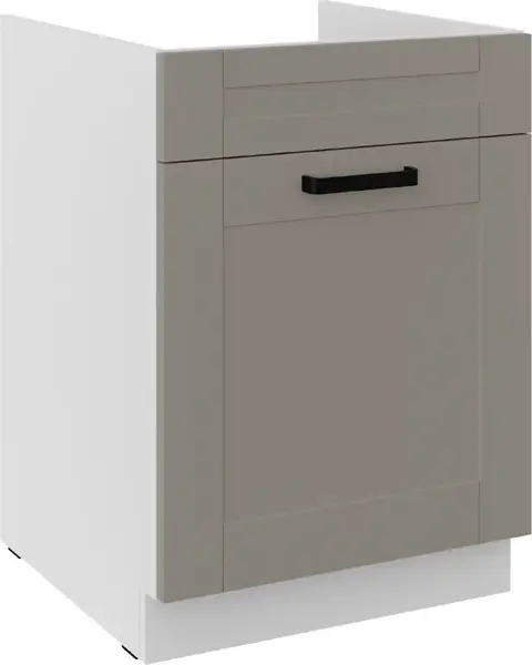 Spodní skříňka pod dřez Luna 60 ZL 1S BB - Premium Box Barva korpusu: Bílá, Barva dvířek: Clay Grey